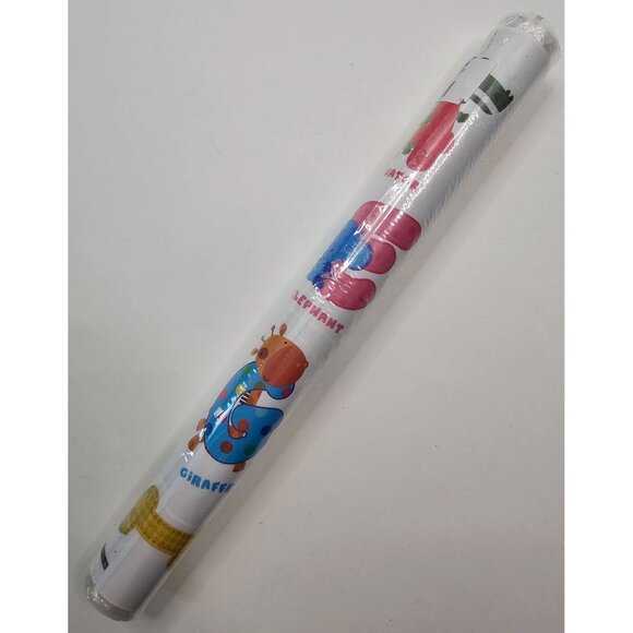 Children Alphabet Stickers Animal-Themed Educational Decals Kids Room Decor Roll - Picture 1 of 7